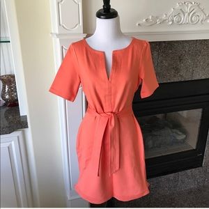 Trina Turk Coral Derian short sleeve knit dress